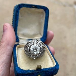SOLD—-Art Deco Diamond Ring